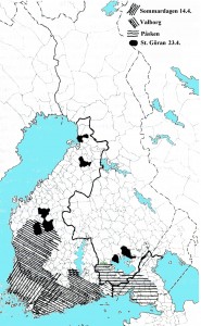 Påsk liten karta på svenska